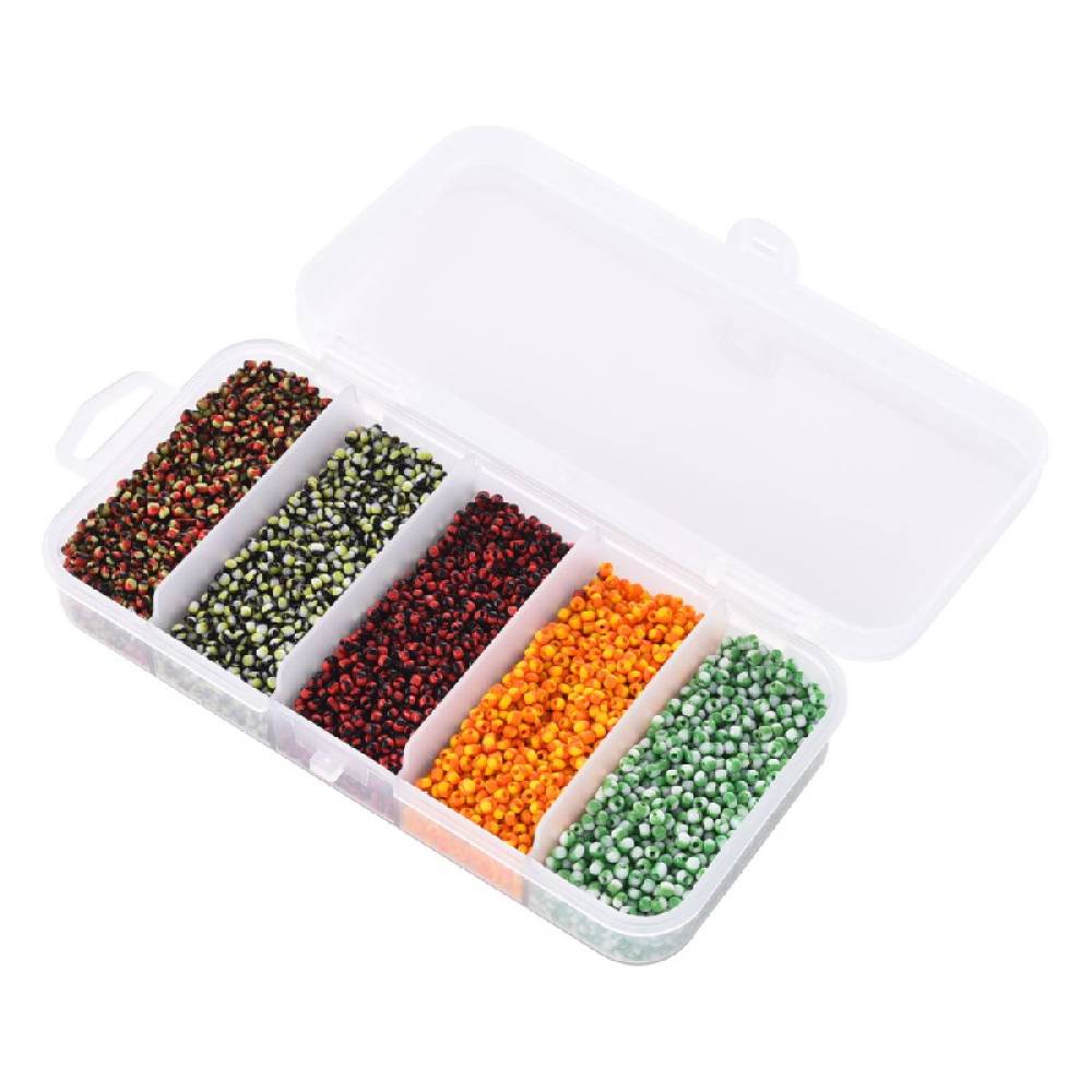 Sadingo Rocaillesperlen | 5 Farben je 16 Gramm, 1-1,5 mm Letzte 3 Tage