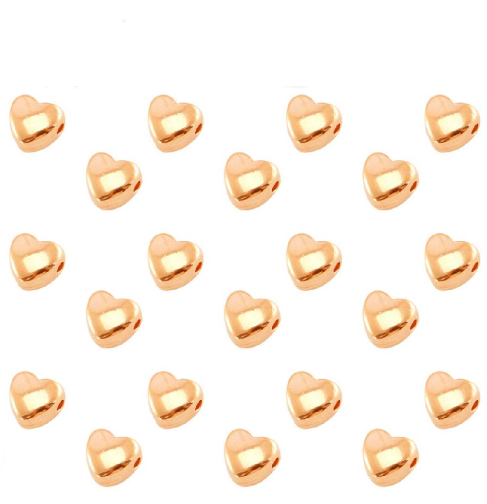 Sadingo Metallperlen | Herz-Perlen 6mm