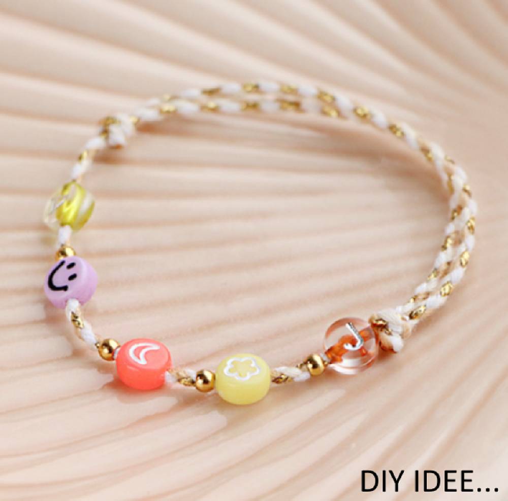 Sadingo Acrylperlen Smiley | 90 Stück, 7mm Letzte 2 Tage