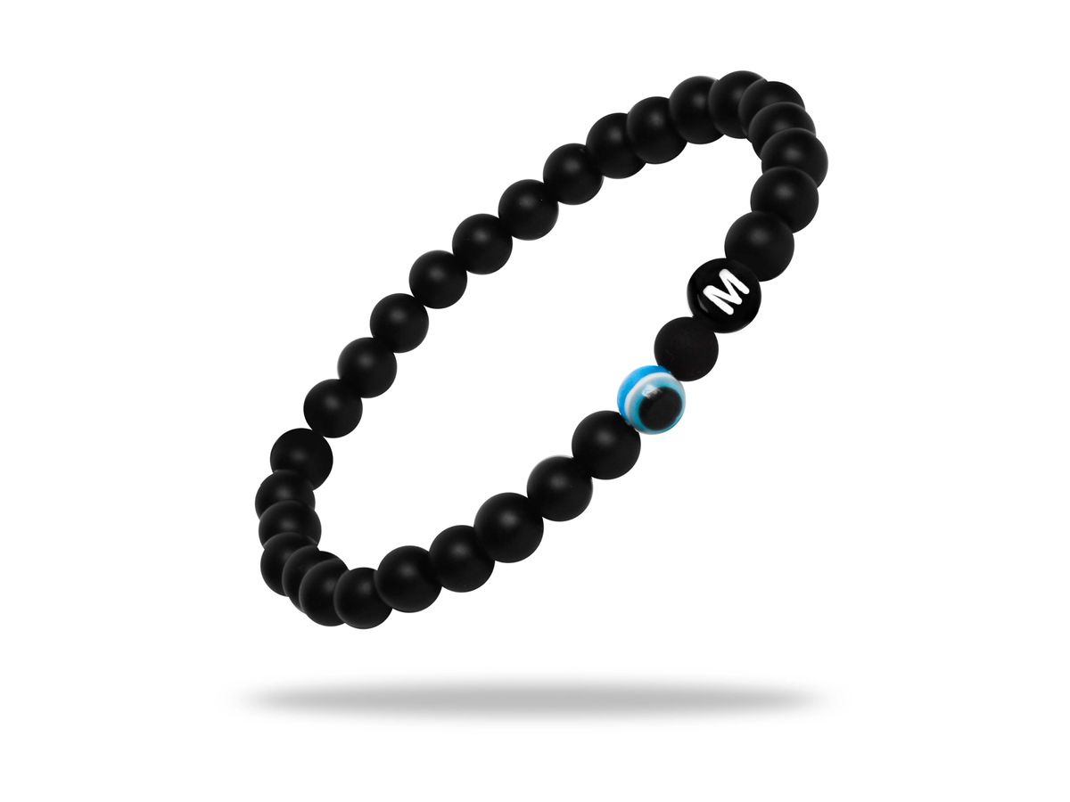 Sadingo Partnerarmband Set "MEADOW" aus schwarzen Achatperlen Im Verkauf