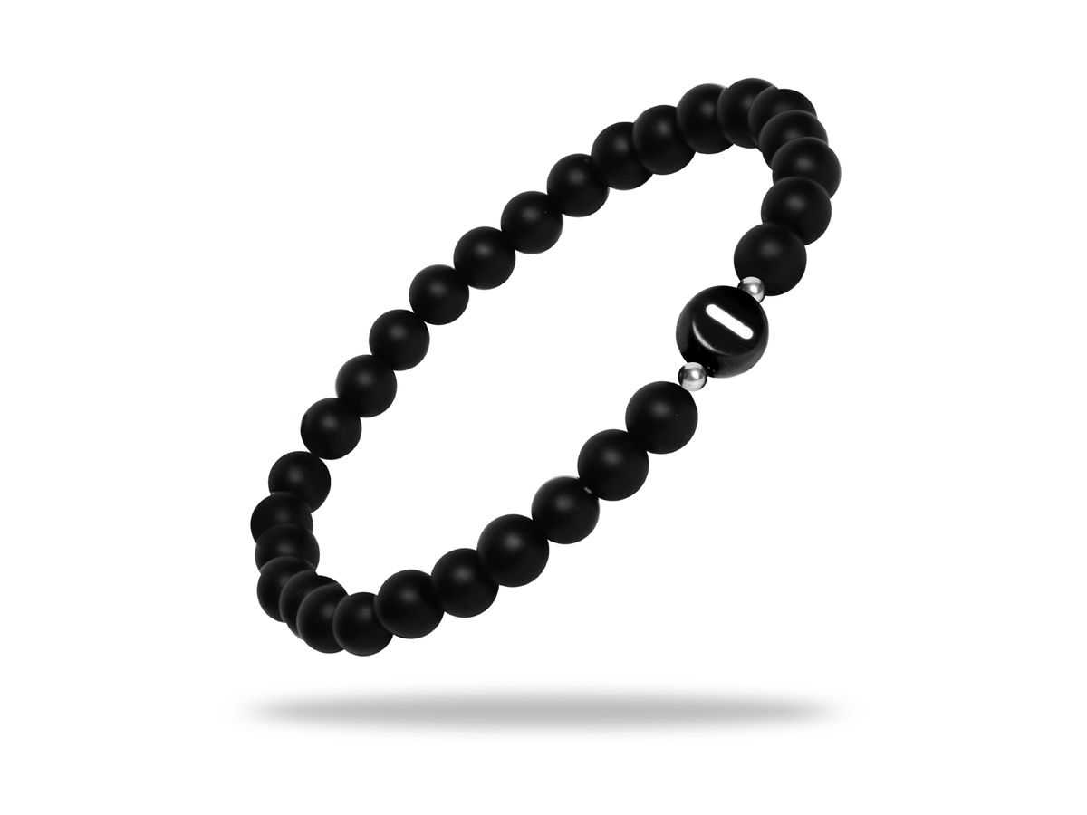 Sadingo Partnerarmband Set "STAR" aus schwarzen Natursteinperlen Rabatte dieses Monats