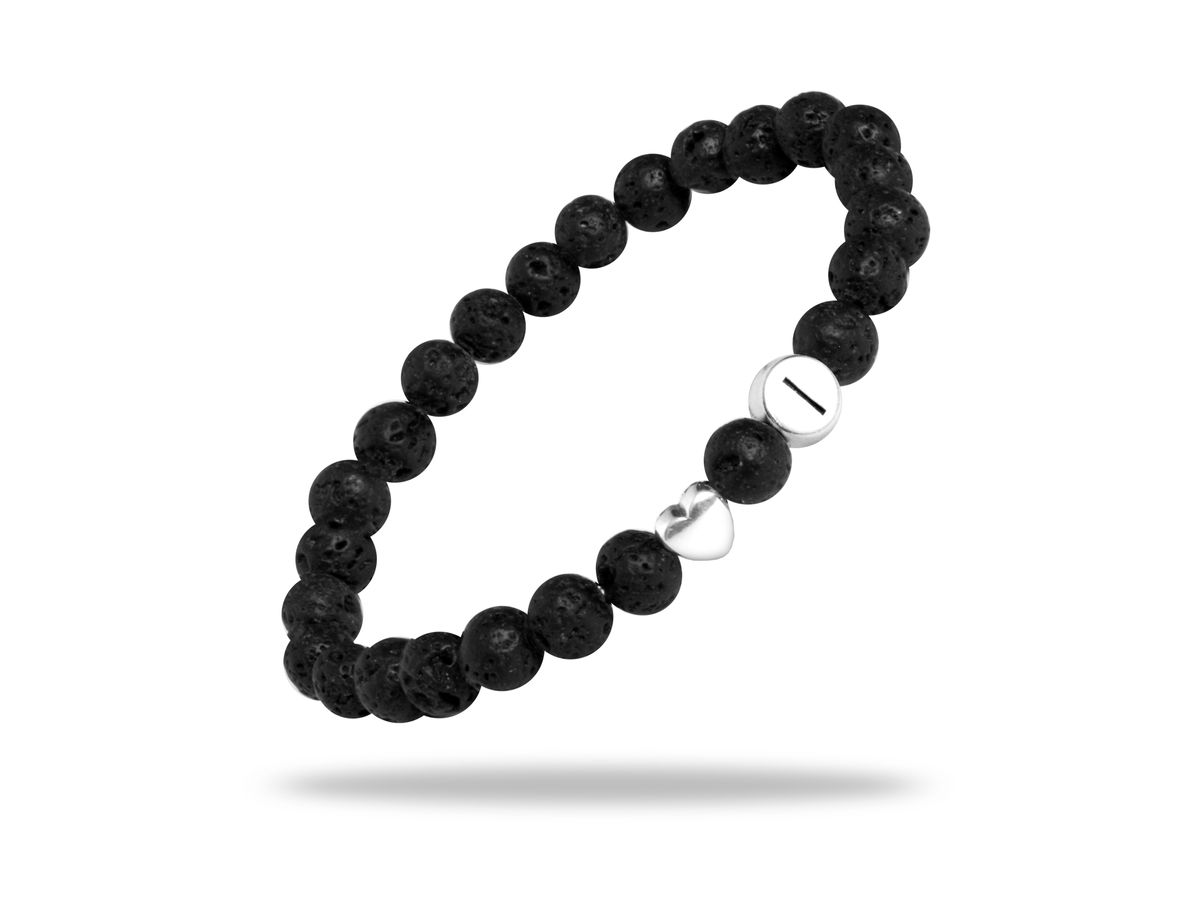 Sadingo Partnerarmband Set "VOLCANO" aus schwarzen Lavagesteinperlen Online