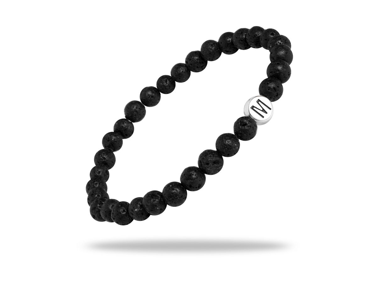 Sadingo Partnerarmband Set "VOLCANO" aus schwarzen Lavagesteinperlen Online