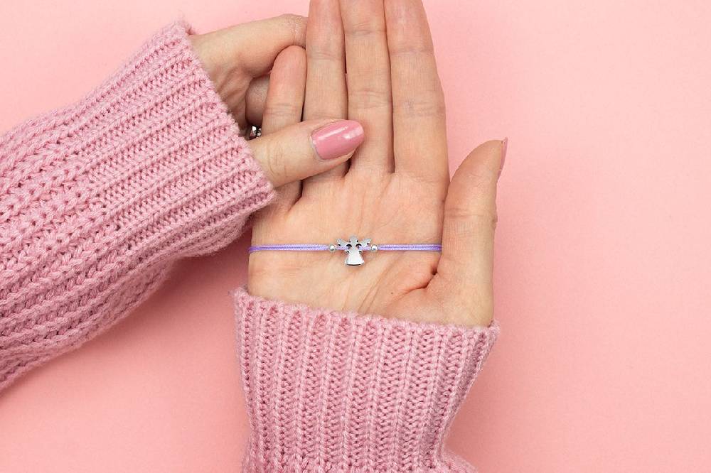 Sadingo Schutzengel Mädchen Armband lila mit Engel (größenverstellbar) Günstiger Verkauf