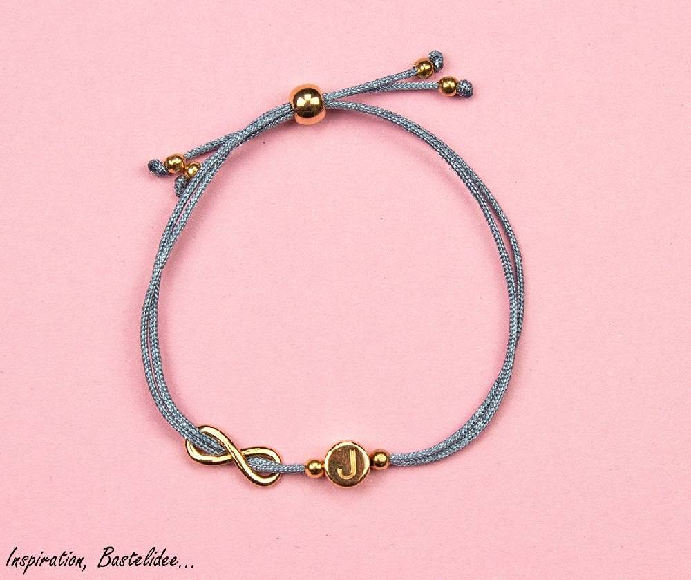 Sadingo Buchstabenperlen rosegold, DQ Metall, 7 mm rund Begrenztes Angebot