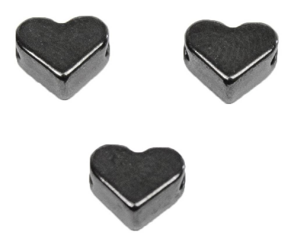 Sadingo Metallperlen | 15 Stück, 6mm, Herzperlen aus DQ Metall Black Friday