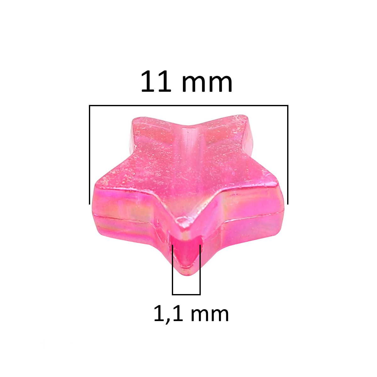Sadingo Acrylperlen Sternperlen | 300 Stück, 11mm Bestseller
