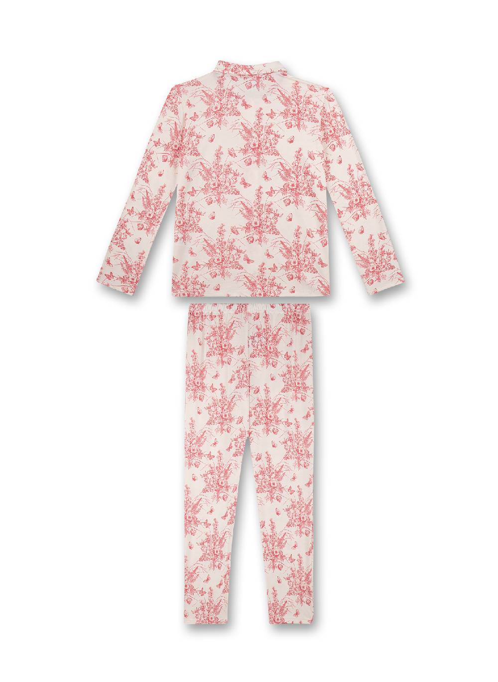 Sanetta Mädchen-Pyjama Off-White Sonderangebot der Fabrik