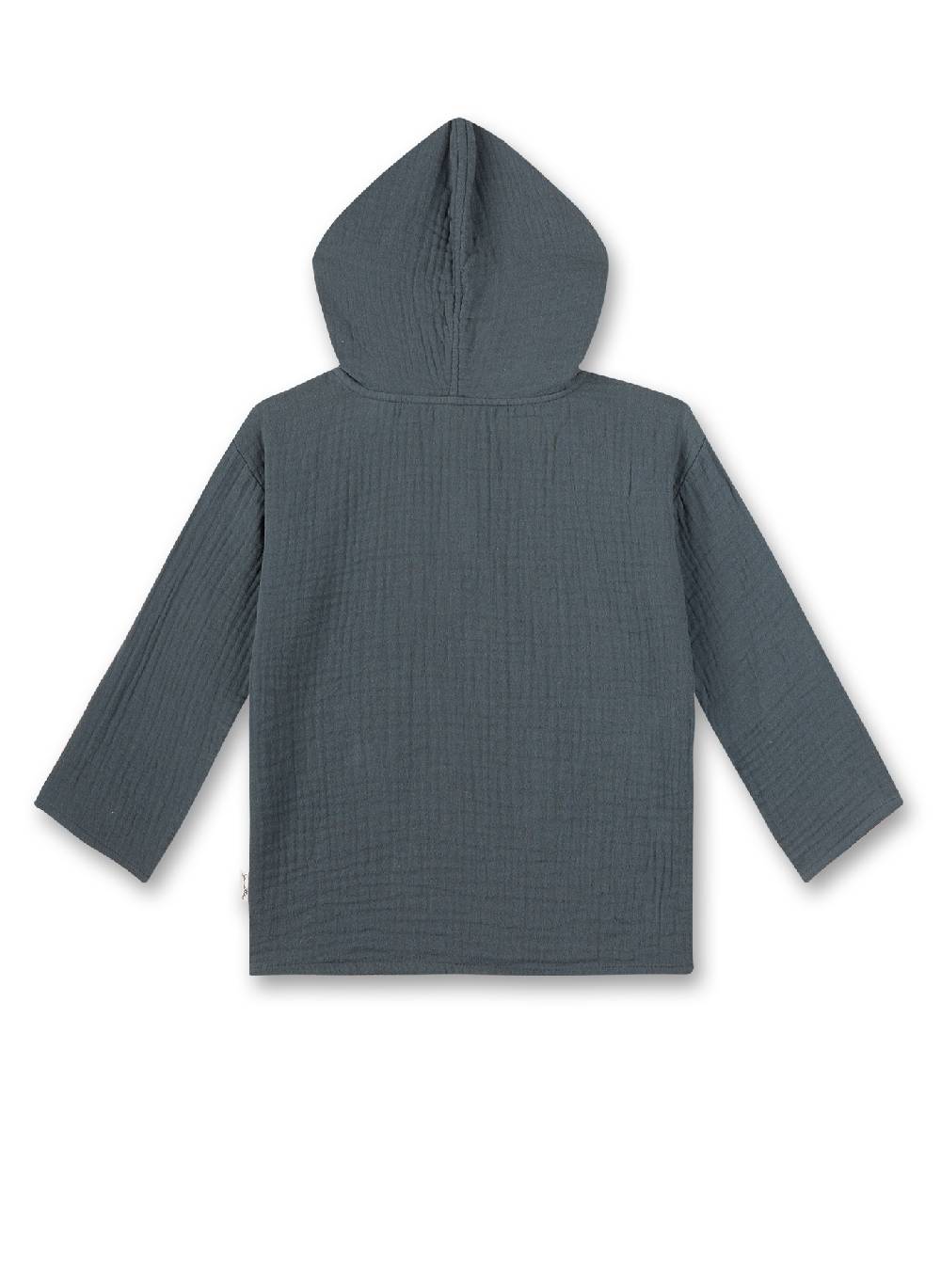 Sanetta Jungen-Langarmshirt mit Kapuze Dunkelblau aus Musselin Kostenloser Versand international