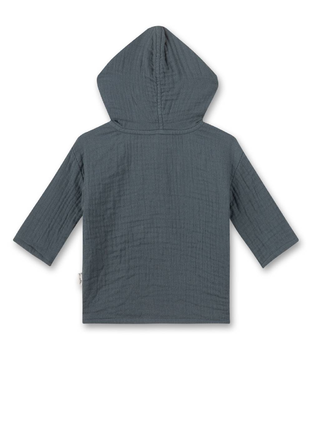 Sanetta Jungen-Langarmshirt mit Kapuze Dunkelblau aus Musselin Kostenloser Versand international