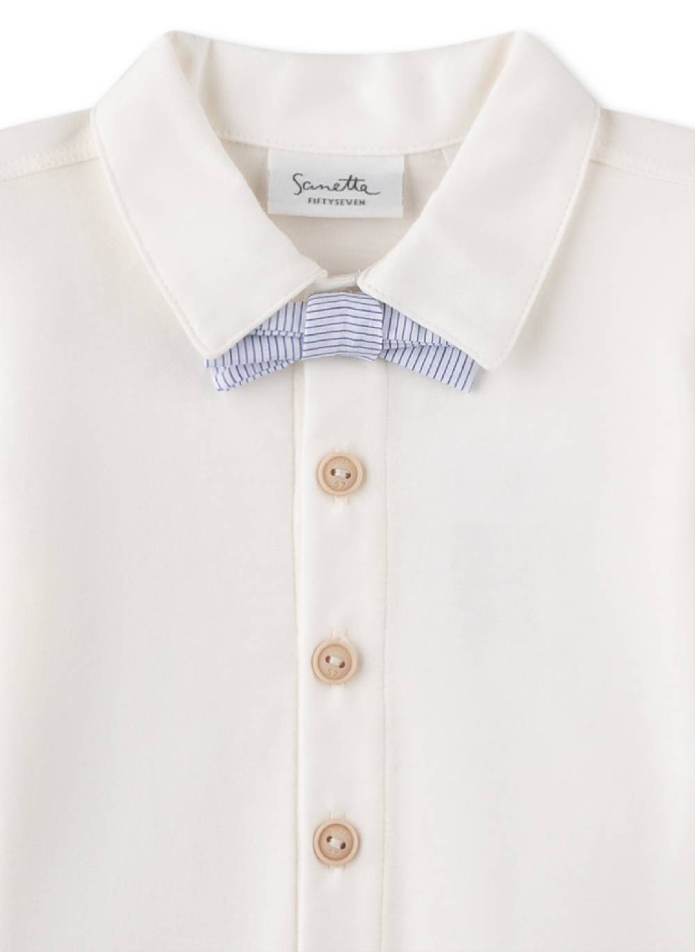 Sanetta Jungen-Hemd Off-White Fabrik Onlineshop