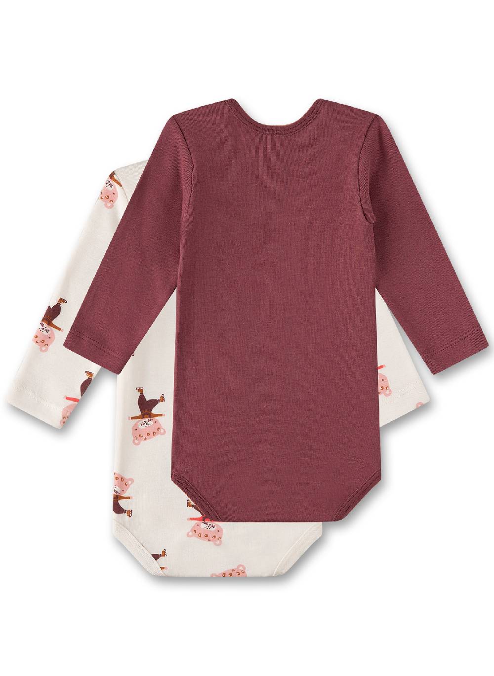 Sanetta Body langarm (Doppelpack) Off-White & Rosa Top Angebot