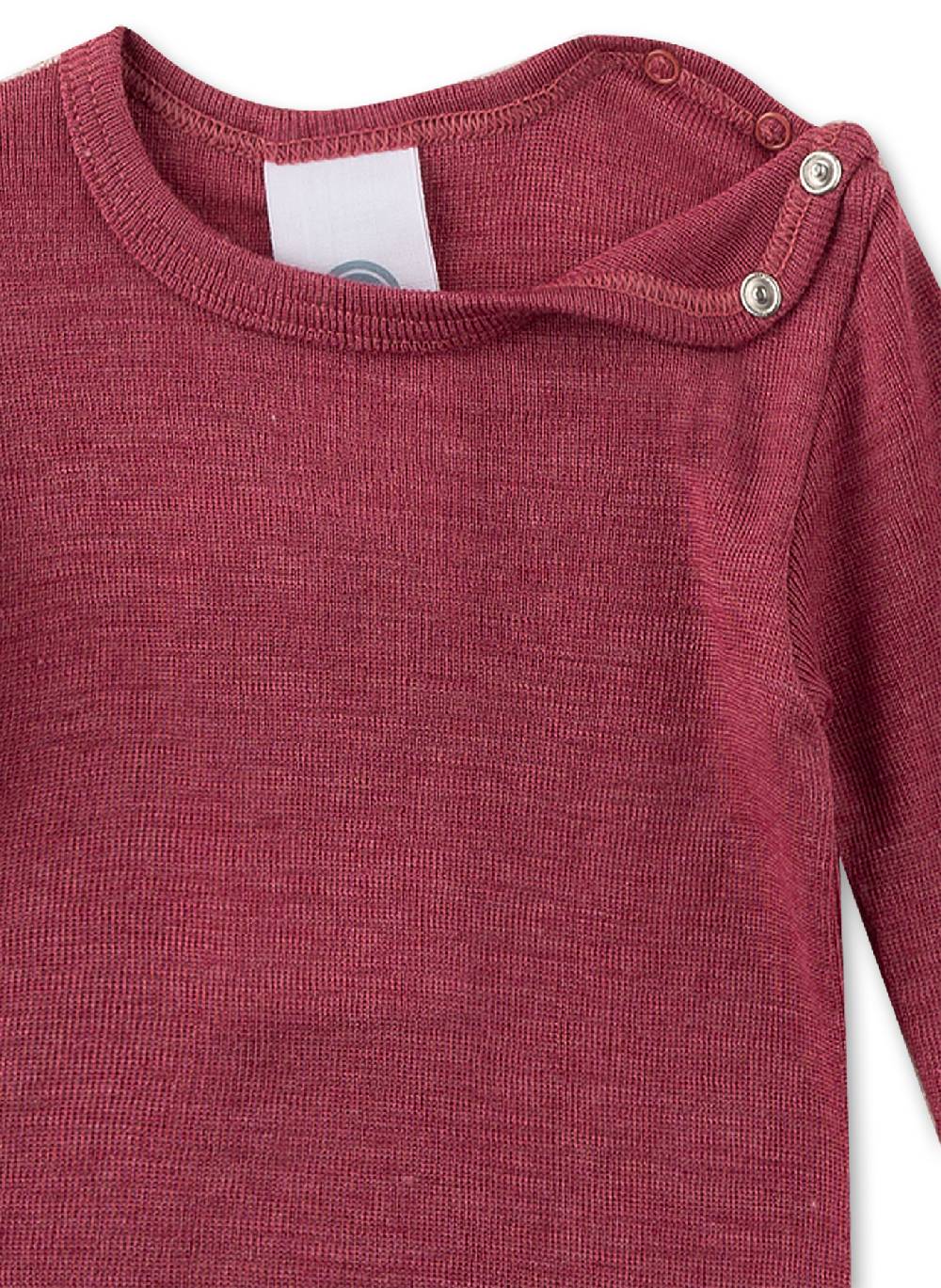 Sanetta Body langarm Rot aus Merino-Wolle & Seide Neuheiten