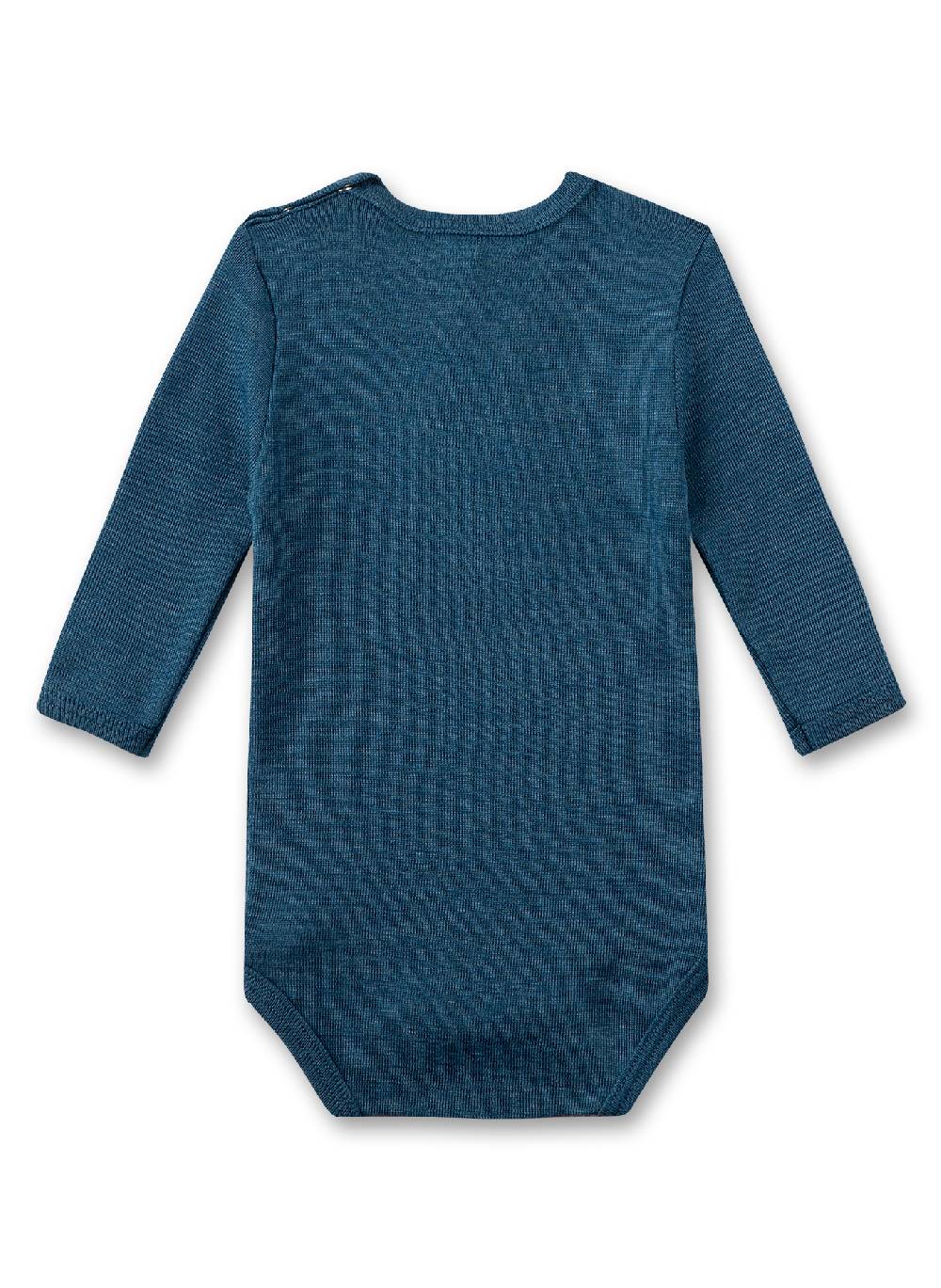 Sanetta Body langarm Blau aus Merinowolle & Seide Super Sparpreis