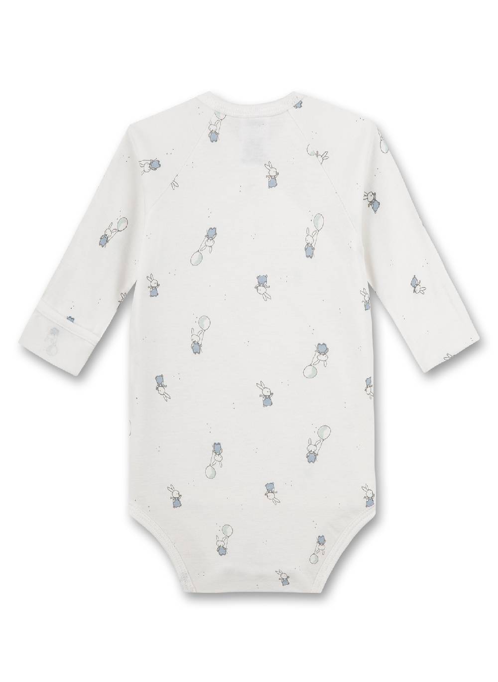 Sanetta Wickelbody langarm Off-White Sonderangebot der Fabrik