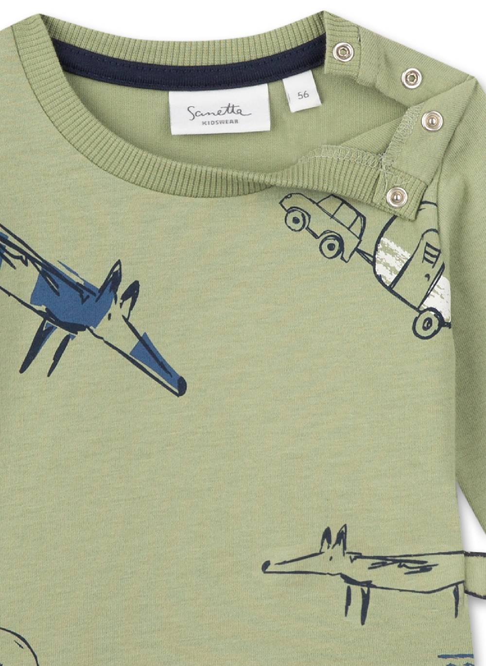 Sanetta Jungen-Langarmshirt Grün Vatertagsangebot