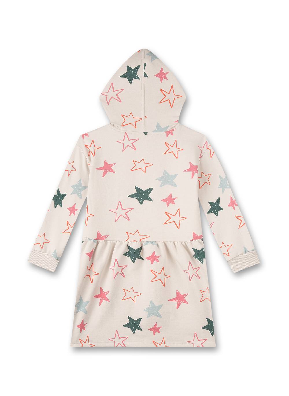 Sanetta Mädchen-Sweatkleid mit Kapuze Beige Letzter Tag