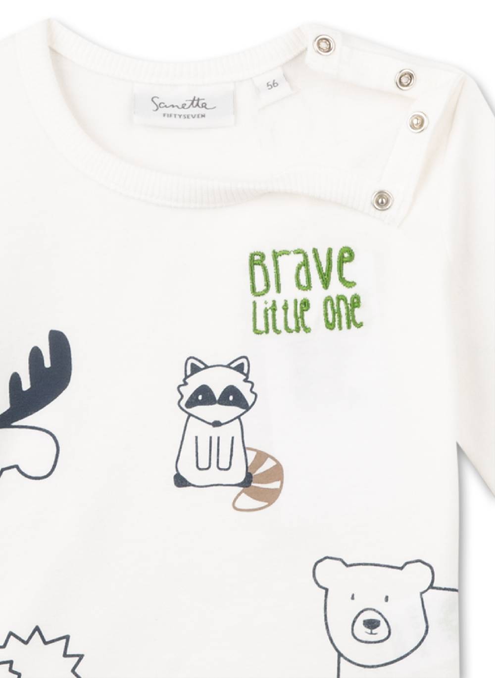 Sanetta Jungen-Shirt langarm Off-White Outlet