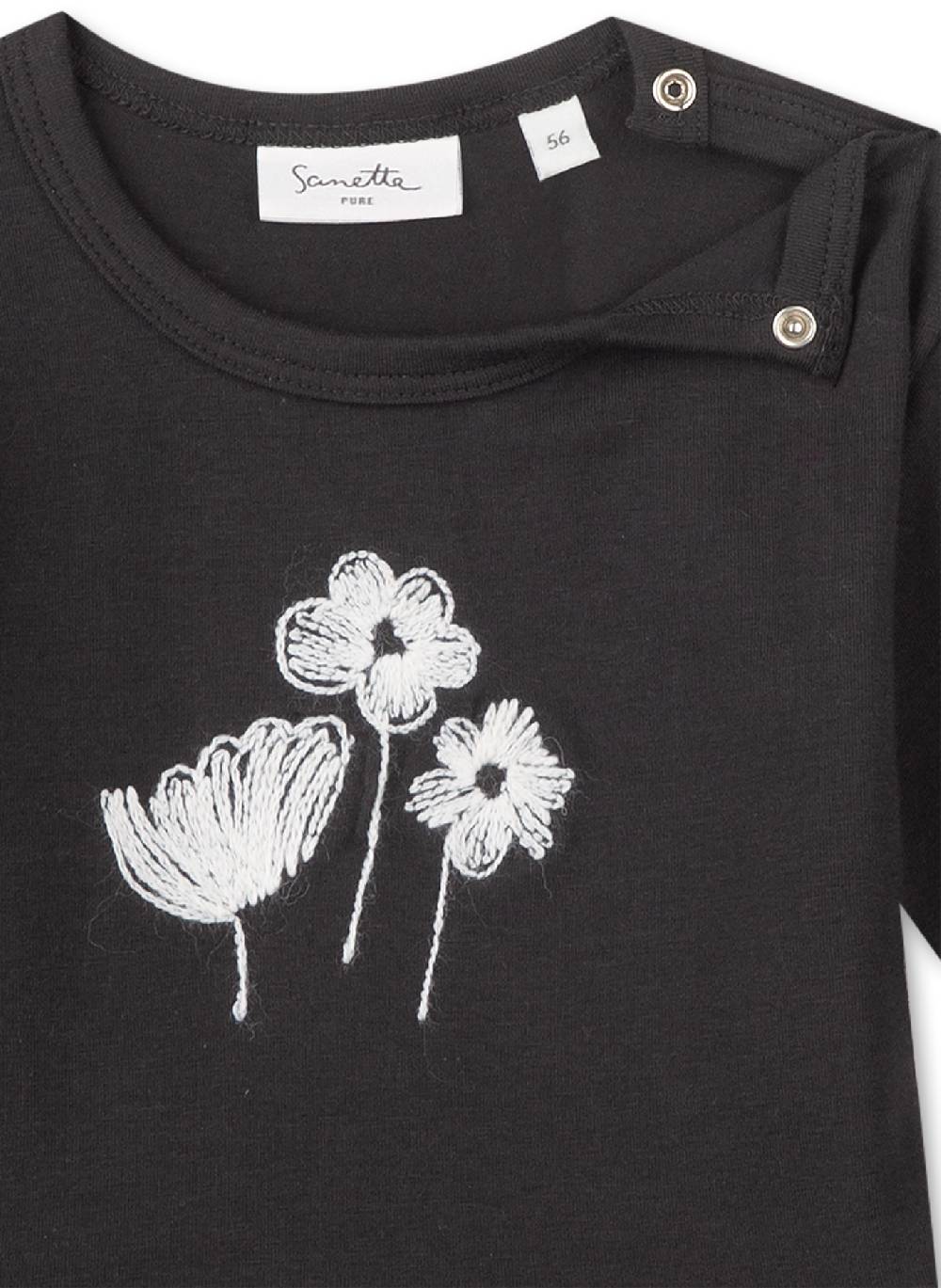 Sanetta Mädchen-Shirt langarm Dunkelgrau Auslauf