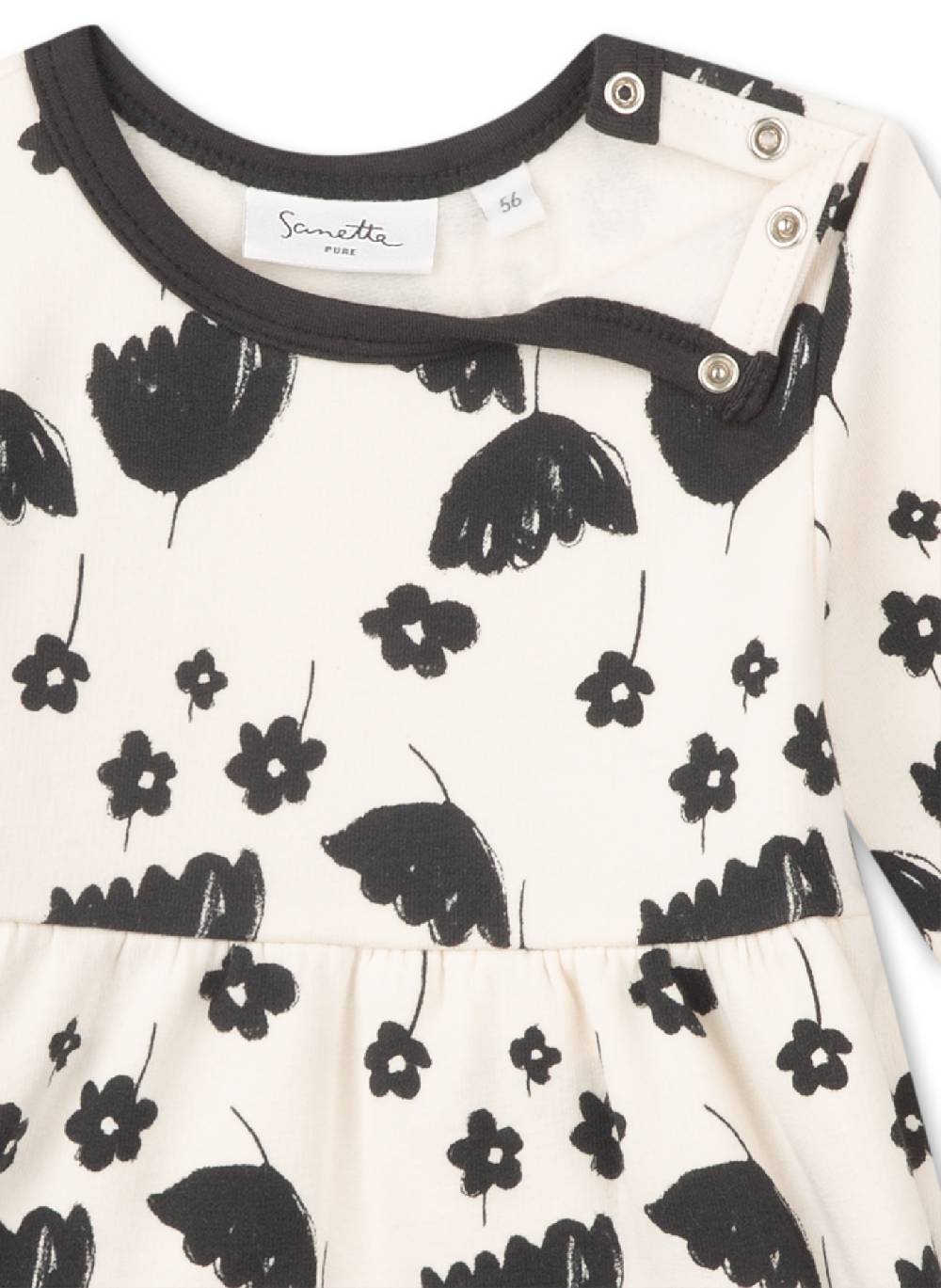 Sanetta Mädchen-Sweatkleid Off-White Fabrikverkauf