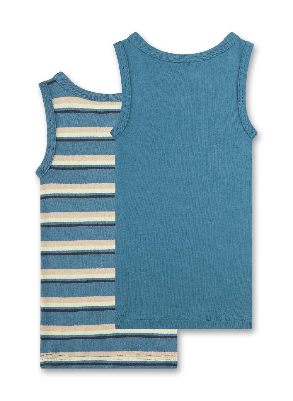 Sanetta Jungen-Unterhemd (Doppelpack) Blau Sonderangebot