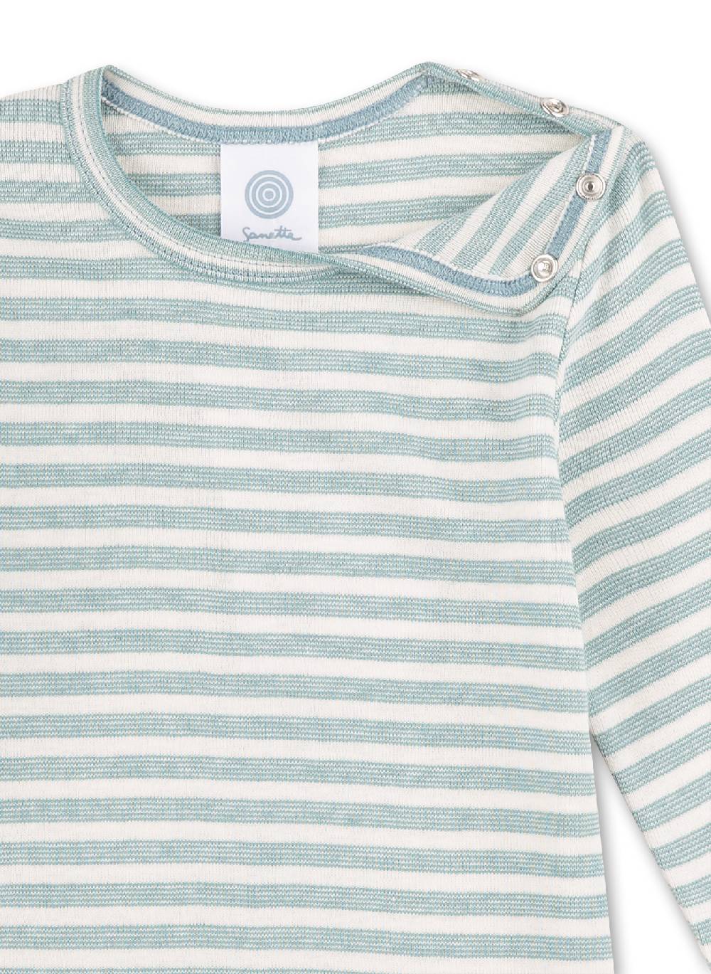 Sanetta Baby-Body langarm Blau Rabatt