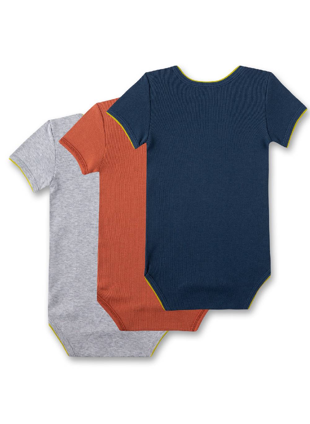 Sanetta Baby-Body kurzarm (Dreierpack) Grau Günstig kaufen