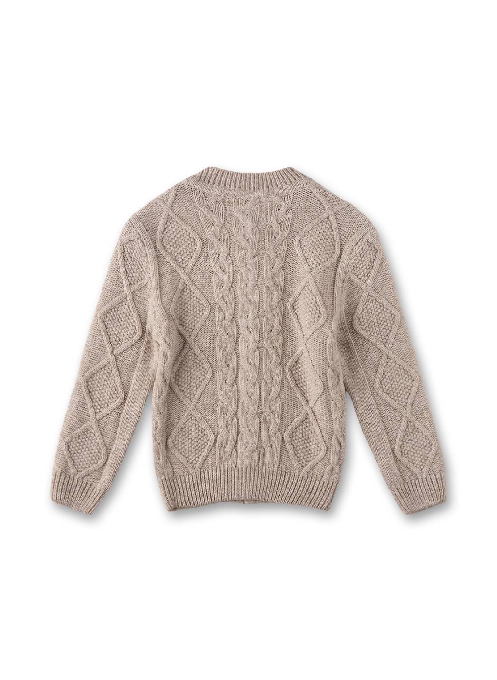 Sanetta Flachstrick-Cardigan Beige Top Angebot