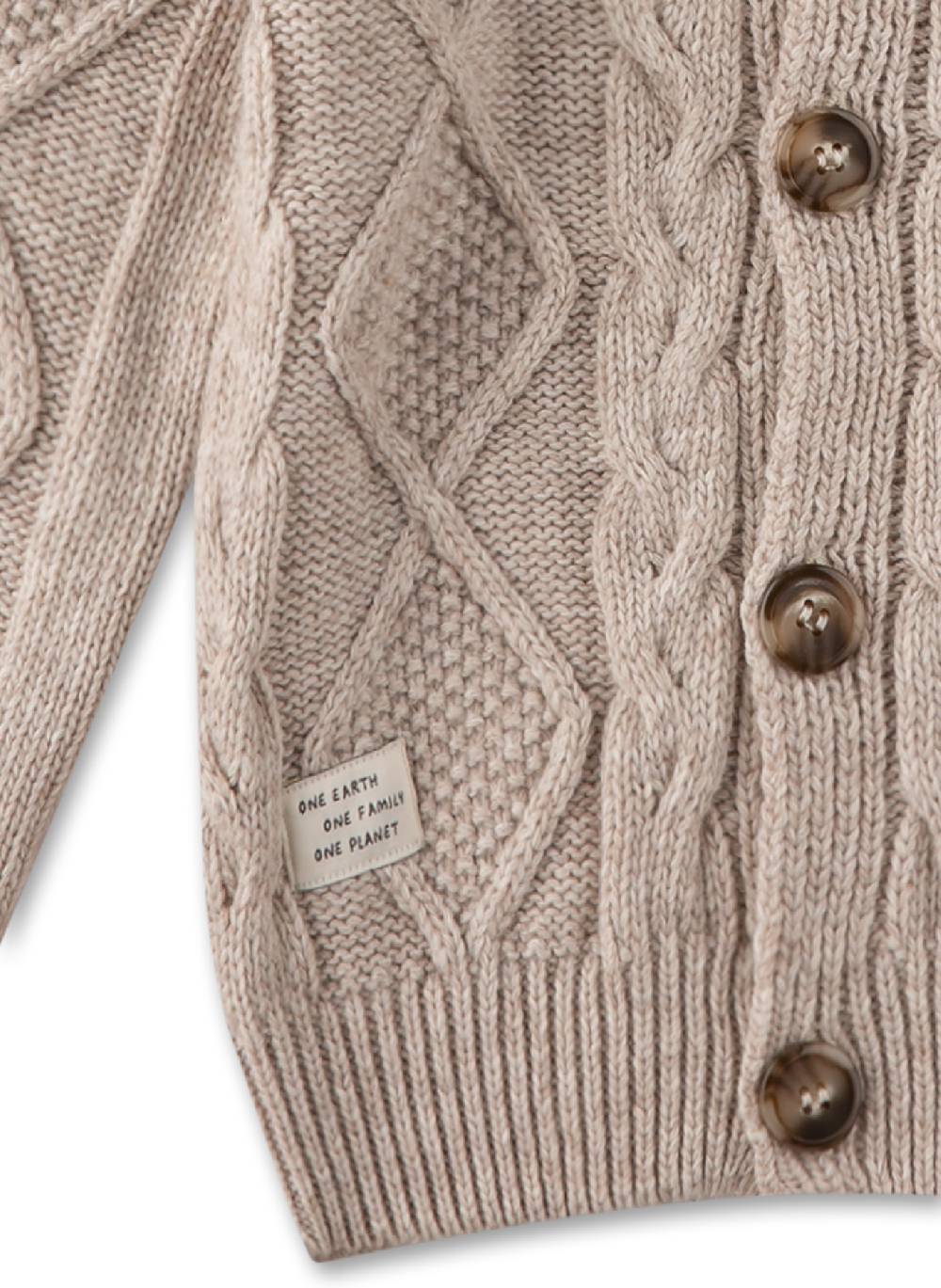 Sanetta Flachstrick-Cardigan Beige Top Angebot