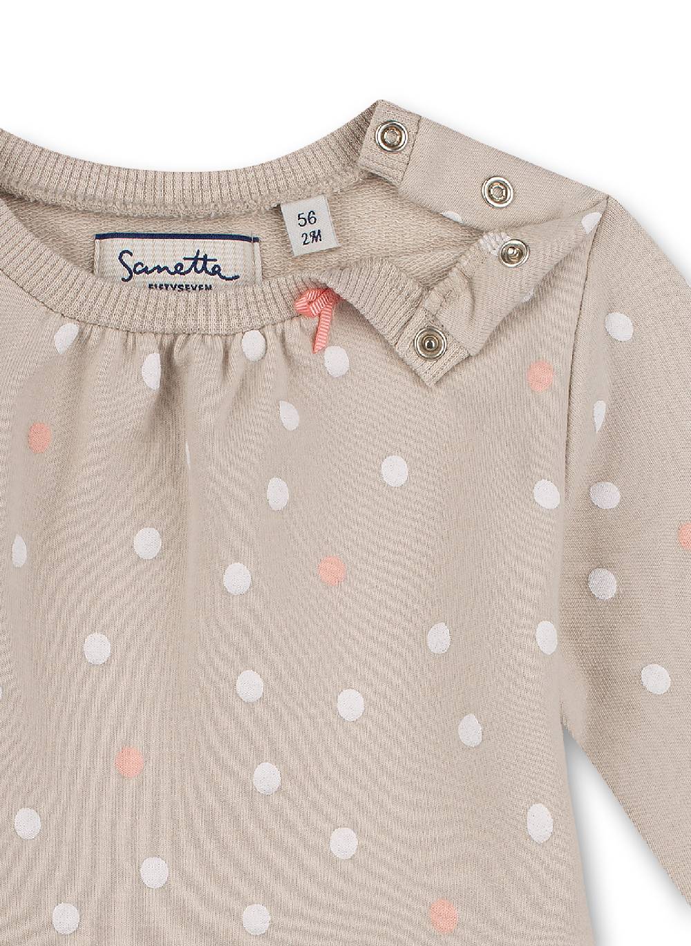 Sanetta Mädchen-Kleid Beige Free Bird Fabrikladen