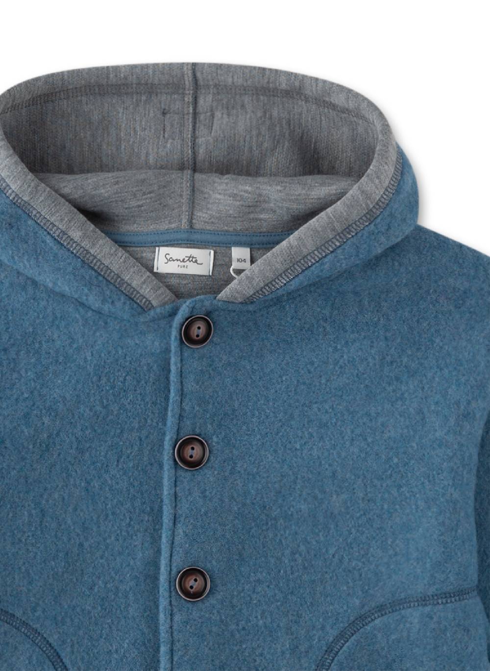 Sanetta Jungen-Fleece-Jacke Blau Tiefpreis
