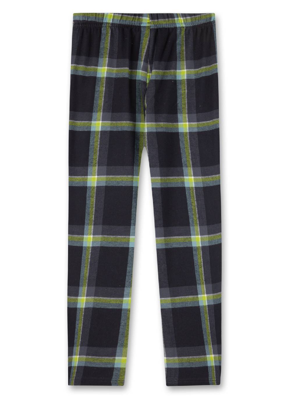 Sanetta Jungen-Pyjamahose Dunkelgrau kariert Auslauf