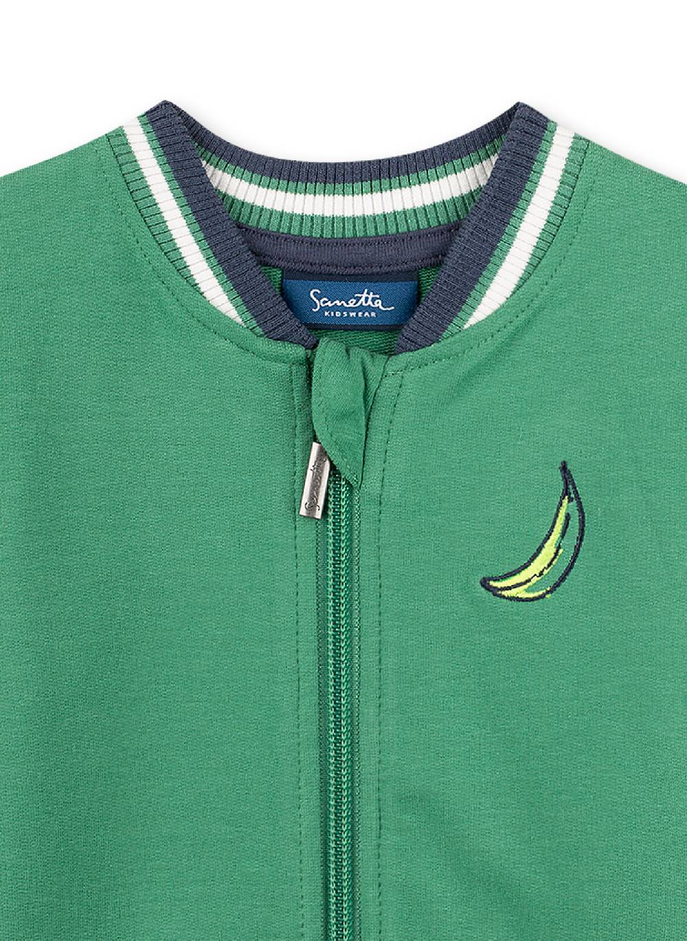 Sanetta Jungen-Sweatjacke Grün Fabrik Onlineshop