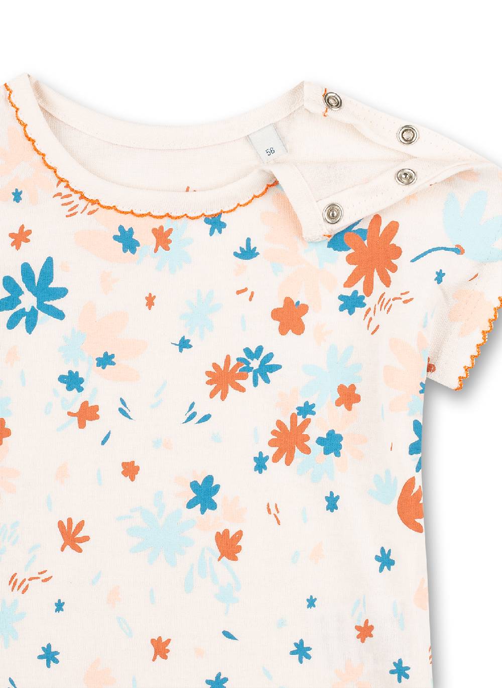 Sanetta Mädchen T-Shirt Weiß Blumen-Allover Kangaroo Große Rabatte