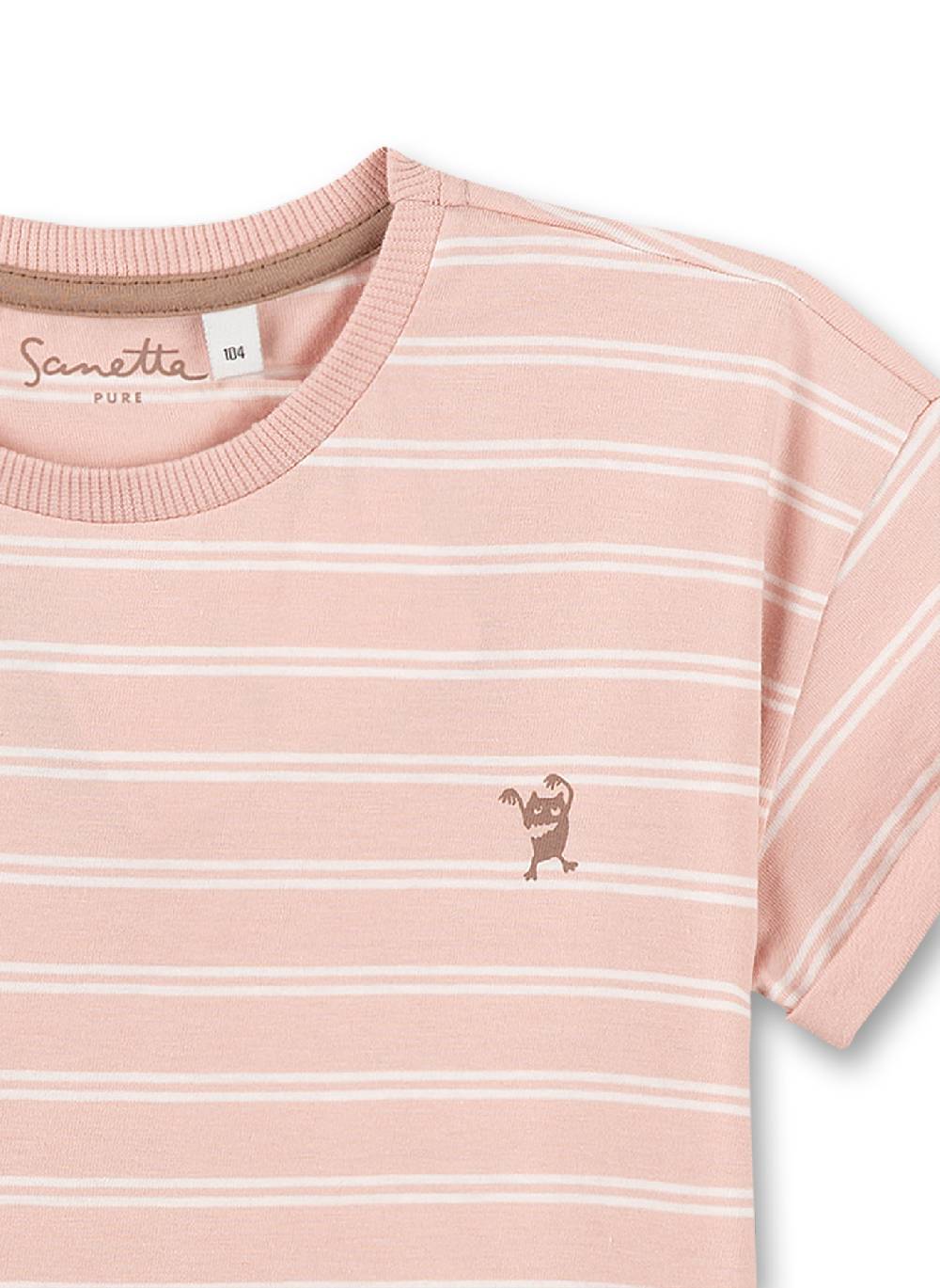 Sanetta Mädchen T-Shirt Rosa Ringel Nur für heute