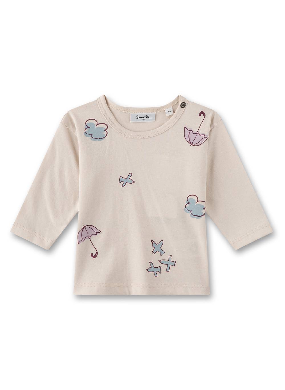Sanetta Mädchen-Langarmshirt Beige Flash Sale