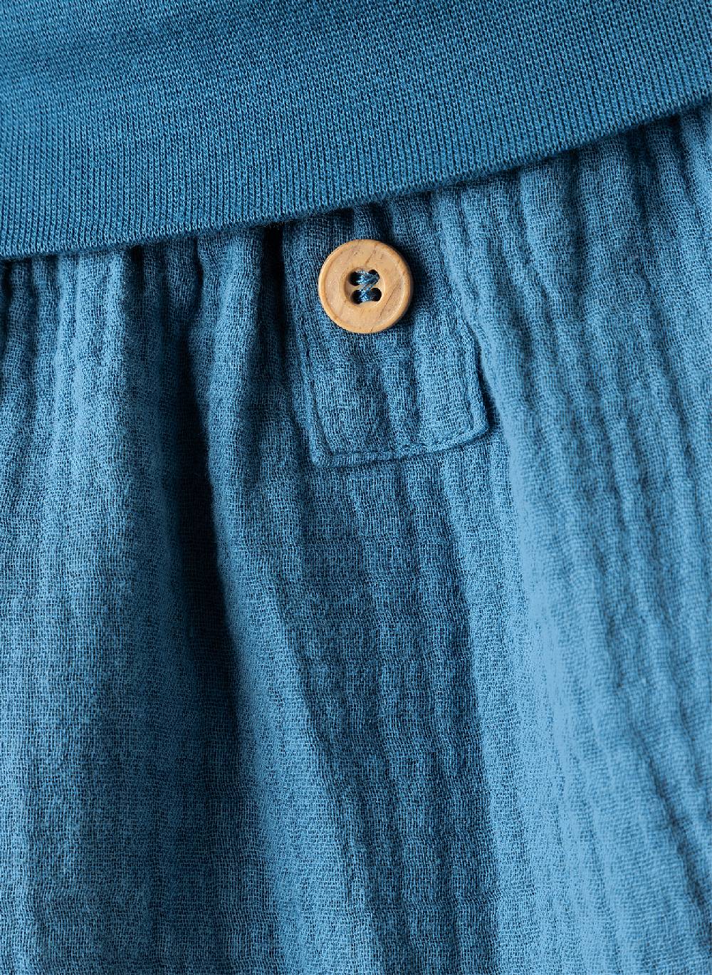 Sanetta Baby-Shorts Blau aus Musselin Letzter Tag