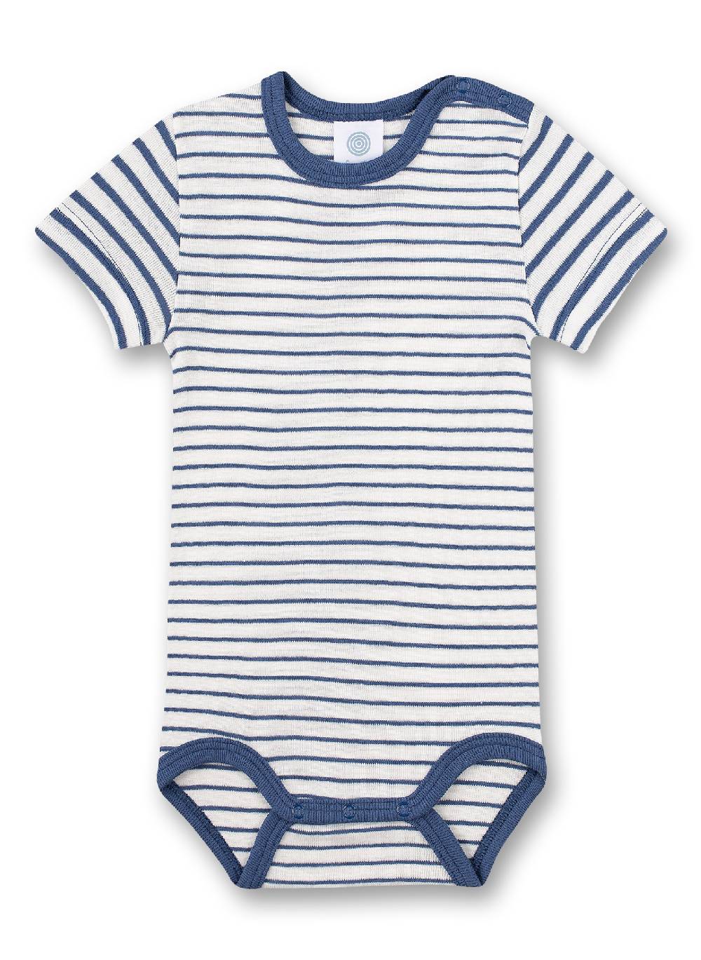 Sanetta Body halbarm Blau Ringel Online Outlet