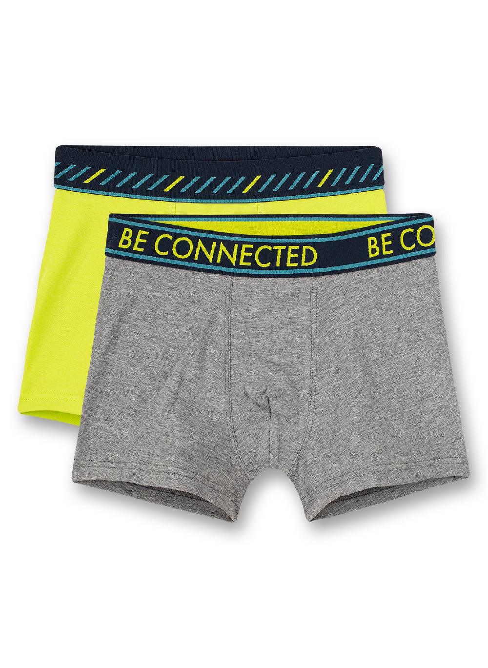 Sanetta Jungen-Shorts (Doppelpack) Graumelange und Lemon-Grün Kauf eins, bekomm eins gratis