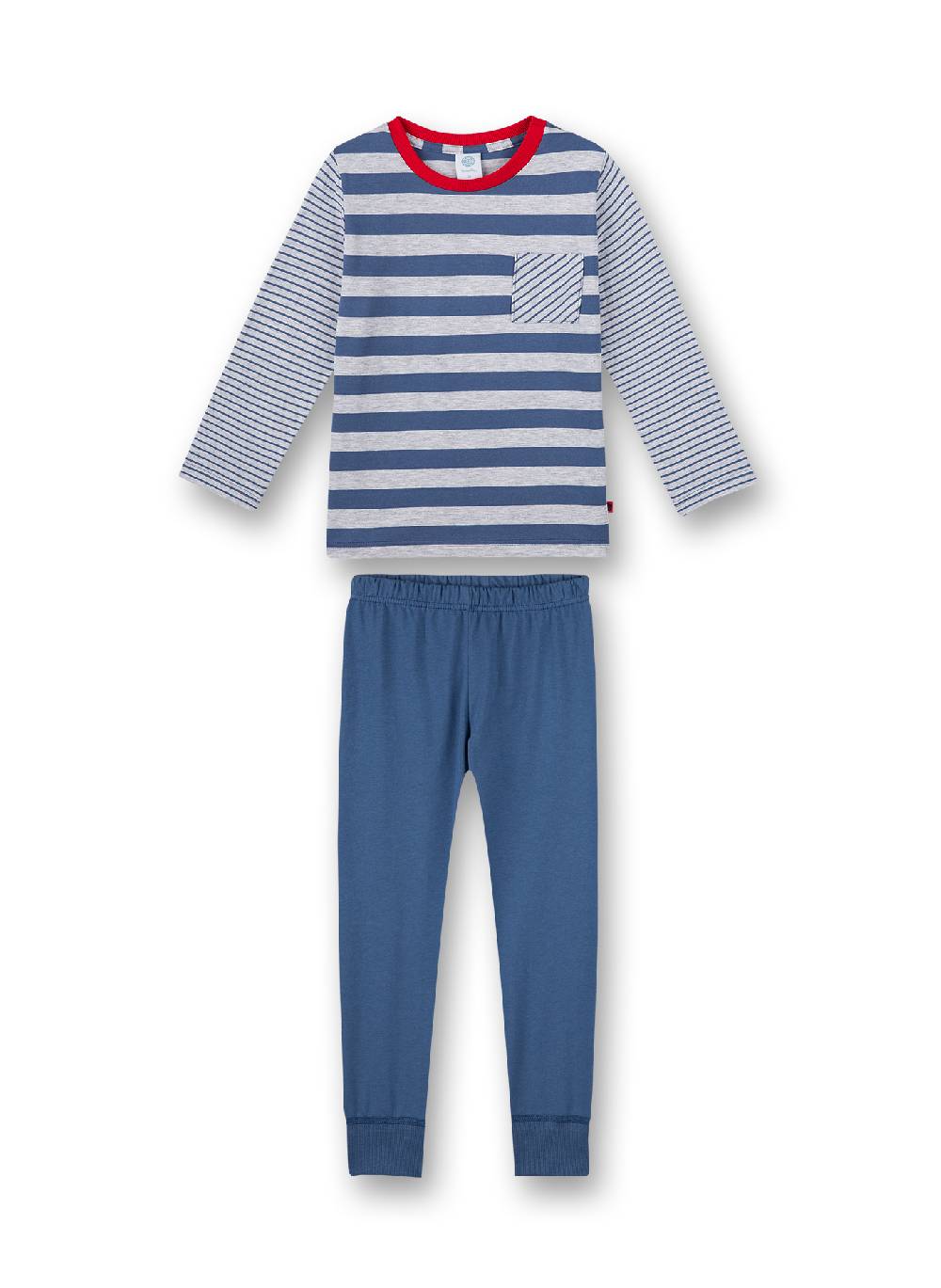 Sanetta Jungen-Schlafanzug lang Blau Ringel Verkauf