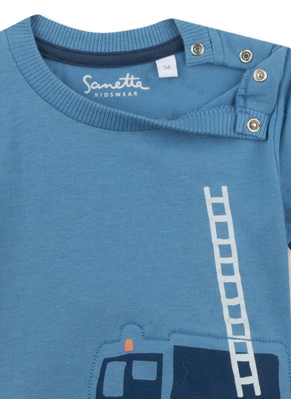 Sanetta Jungen T-Shirt Blau Blitzangebot