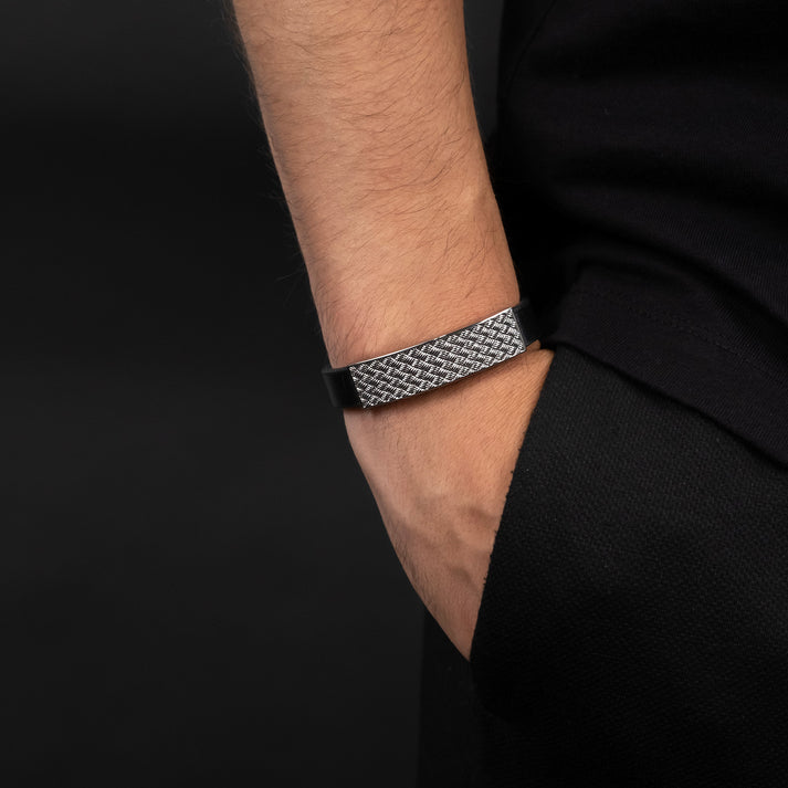 Save Brave Armband Weave mit glänzendem Webmuster Wochenangebot