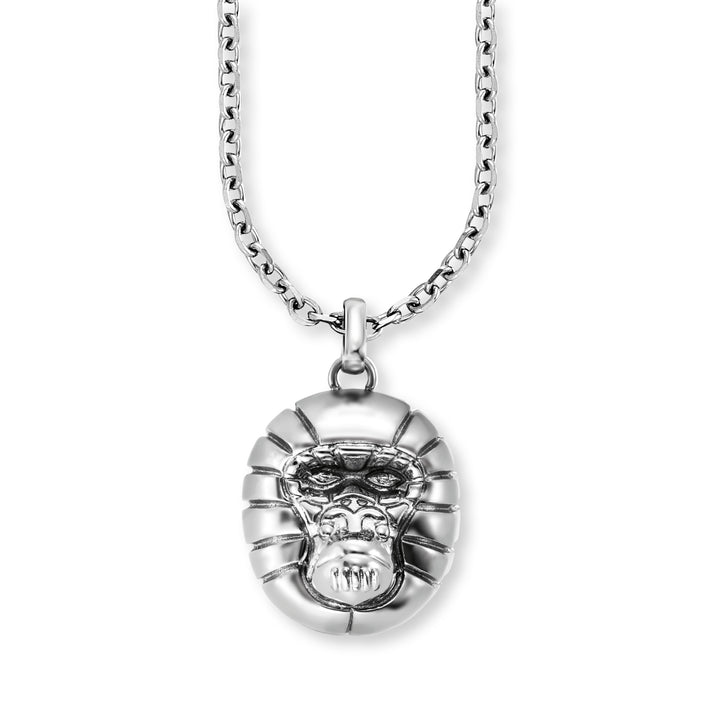 Save Brave Halskette Titus mit Gorillakopf-Anhänger - Farbe Silber