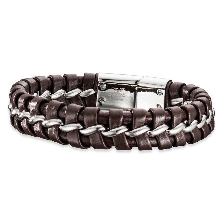 Save Brave Armband Lima aus geflochtenem Leder & Edelstahl Rabatte dieses Monats