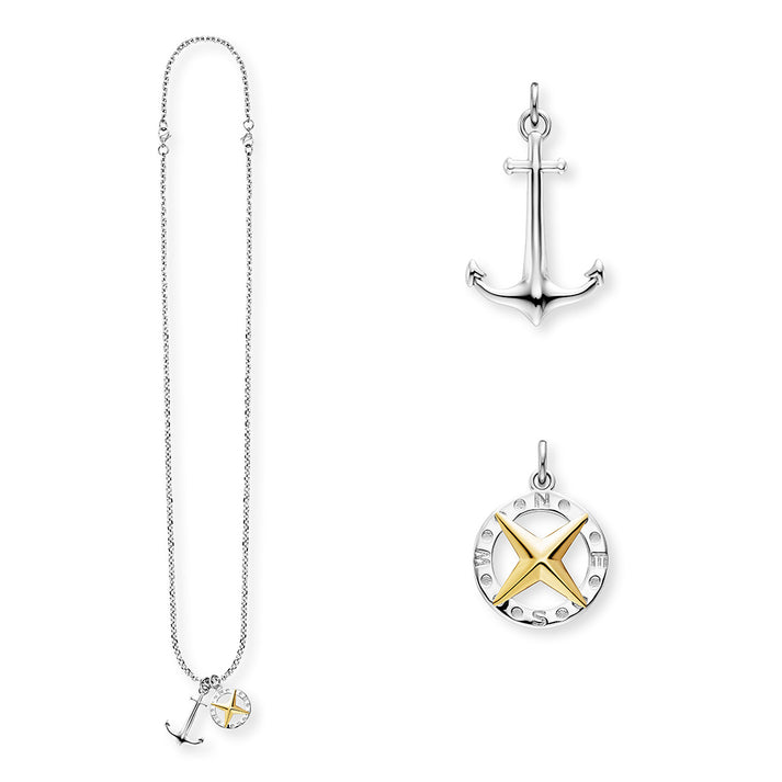 Save Brave Ankerkette mit Anhängern Anchorpolar - Farbe Silber und Gold Zeitbegrenzte Promotion