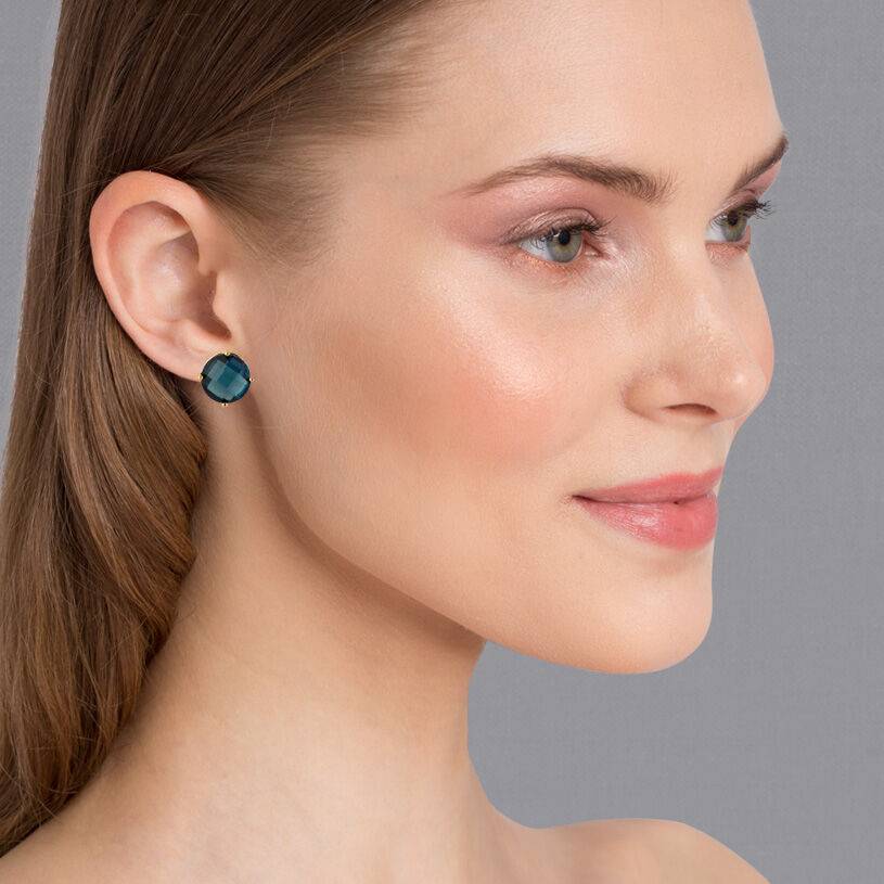 SchwesterSchwester Funkelnde dunkelblaue Ohrstecker von Janne v. d. Heide Weihnachtsangebot