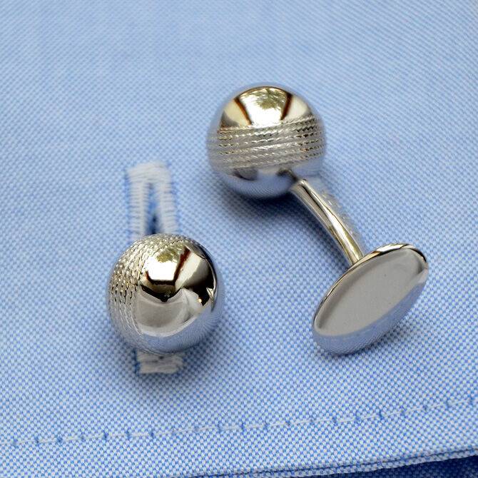 SchwesterSchwester Manschettenknöpfe Silber Cricket-Ball Super Sparpreis