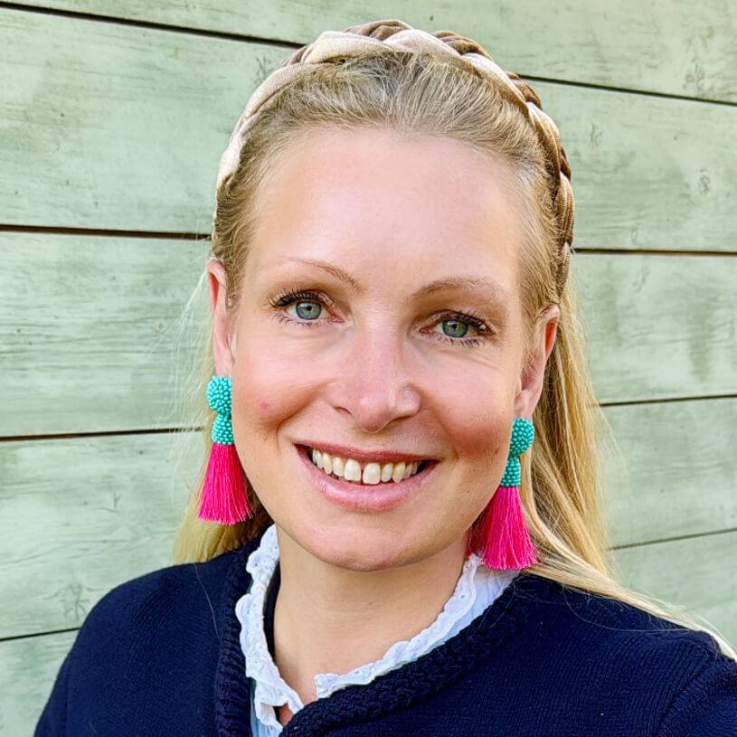 SchwesterSchwester Farbenfrohe Perlen-Quastenohrringe in Türkis und Pink Hotsell