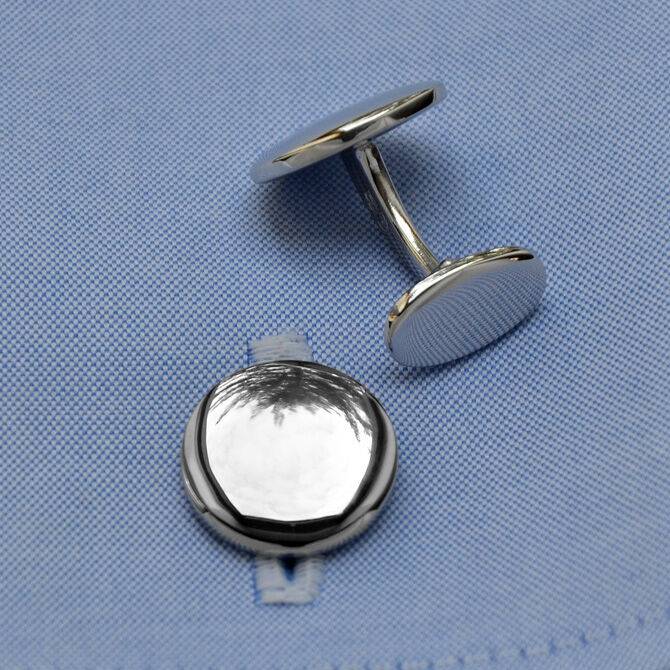 SchwesterSchwester Manschettenknöpfe Silber rund Begrenzt auf 3 Tage