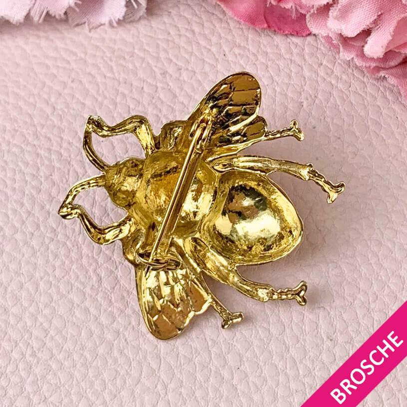 SchwesterSchwester Vergoldete Hummel-Brosche von AmuseToi Sonderangebot der Fabrik